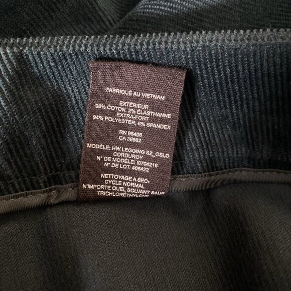 $255 Theory Oslo Corduroy High Waist Legging Pant Women 6 Green Poplar Dark Teal - Picture 11 of 14